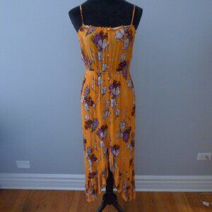 One Clothing LA Floral Print Maxi Dress in Orange